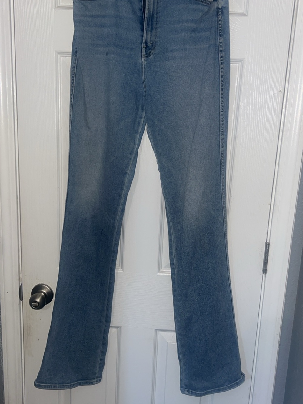 MOTHER Medium Blue Flared Denim Jeans